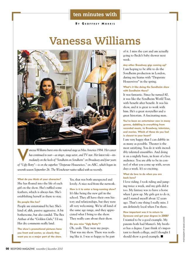 Vanessa Williams Hudson Valley Magazine